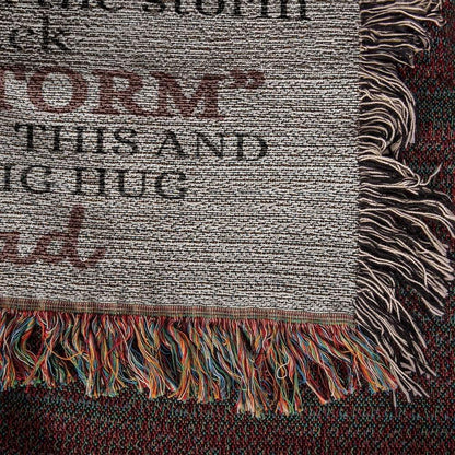 To My Badass Daughter Heirloom Woven Blanket - Giftinum