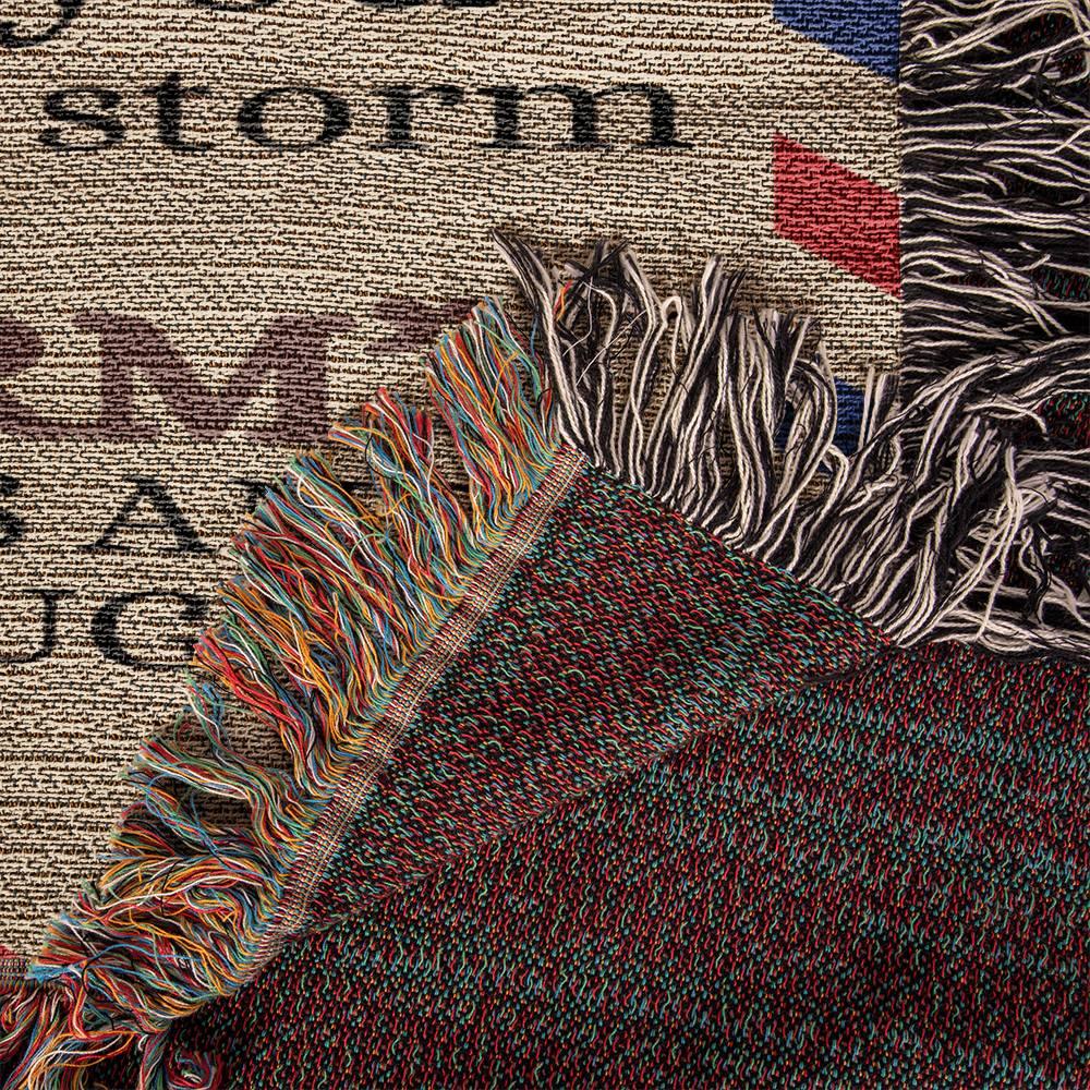 To My Badass Daughter Heirloom Woven Blanket - Giftinum