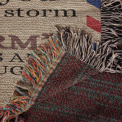 To My Badass Daughter Heirloom Woven Blanket - Giftinum