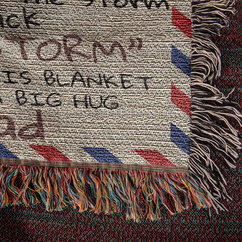 To My Badass Daughter Heirloom Woven Blanket - Giftinum