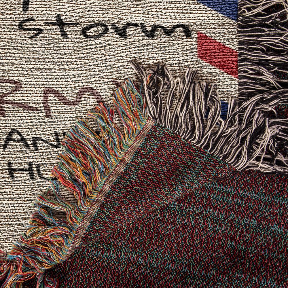 To My Badass Daughter Heirloom Woven Blanket - Giftinum