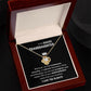 To My Badass Granddaughter Love Knot Necklace - Whenever you feel. 14K White Gold Finish / Two-Toned Box Jewelry Giftinum