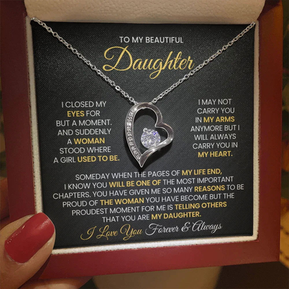 To My Beautiful Daughter - Closed my eyes - Giftinum
