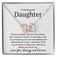 To My Beautiful Daughter Interlocking Necklace - Having daughter like you - Giftinum
