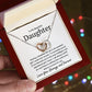To My Beautiful Daughter Interlocking Necklace - Having daughter like you Polished Stainless Steel & Rose Gold Finish / Two-Toned Box Jewelry Giftinum