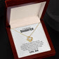 To My Beautiful Daughter Love Knot Necklace - I have seen you grow 14K White Gold Finish / Two-Toned Box Jewelry Giftinum