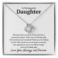 To My Beautiful Daughter Love Knot Necklace - We have seen you grow 14K White Gold Finish / Two-Toned Box Jewelry Giftinum