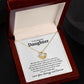 To My Beautiful Daughter Love Knot Necklace - We have seen you grow 14K White Gold Finish / Two-Toned Box Jewelry Giftinum