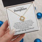 To My Beautiful Daughter Love Knot Necklace - We have seen you grow 18K Yellow Gold Finish / Two-Toned Box Jewelry Giftinum