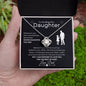 To My Beautiful Daughter Necklace - Believe in Yourself - Giftinum