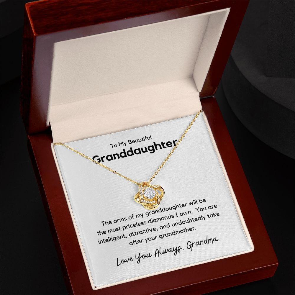 To My Beautiful Granddaughter - the arms of my granddaughter 14K White Gold Finish / Two-Toned Box Jewelry Giftinum