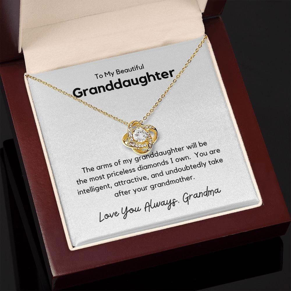 To My Beautiful Granddaughter - the arms of my granddaughter 18K Yellow Gold Finish / Two-Toned Box Jewelry Giftinum