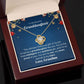 To My Beautiful Granddaughter Love Knot Necklace - The ultimate christmas gift 18K Yellow Gold Finish / Mahogany Luxury Box w/LED Jewelry Giftinum