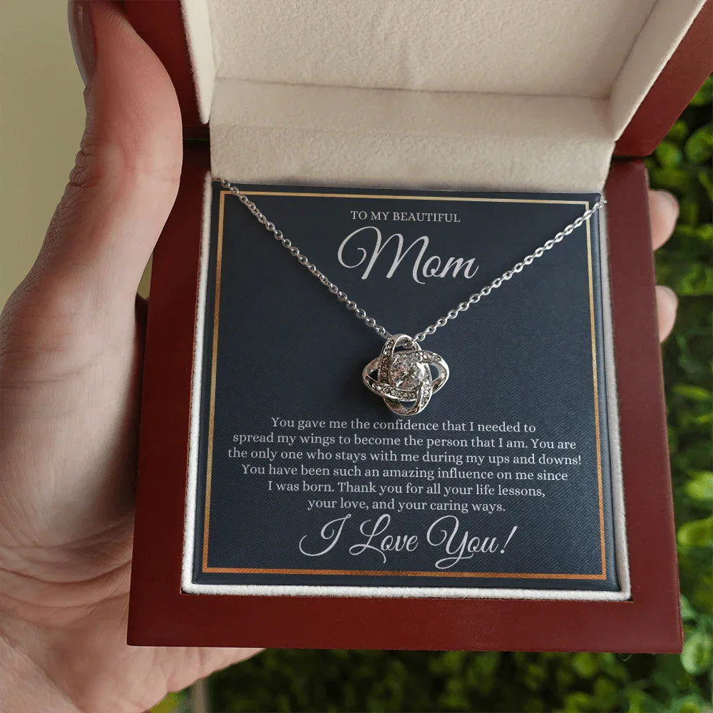 To My Beautiful Mom Necklace - You Gave Me The Confidense - Giftinum