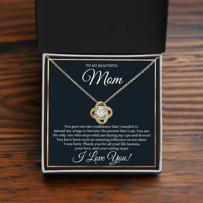 To My Beautiful Mom Necklace - You Gave Me The Confidense - Giftinum