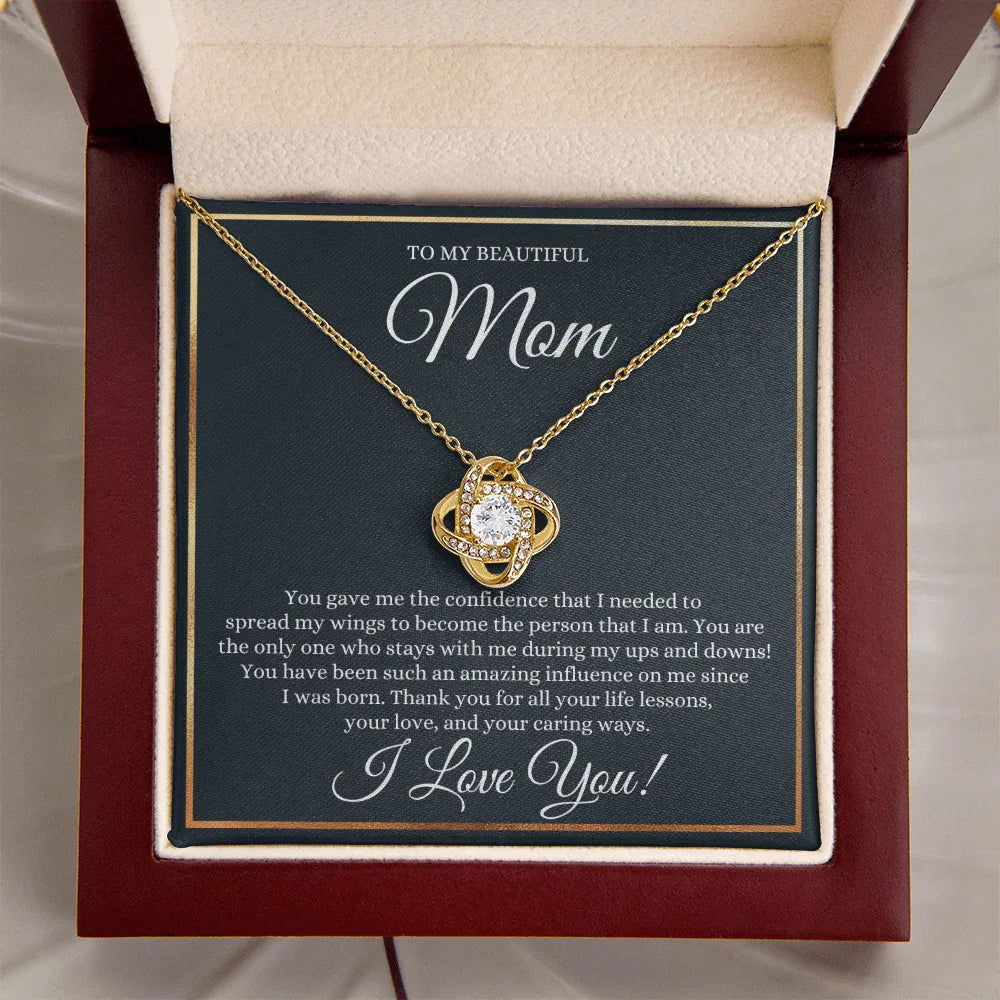 To My Beautiful Mom Necklace - You Gave Me The Confidense - Giftinum