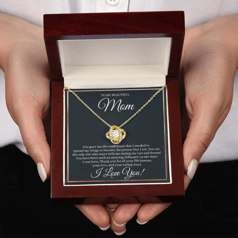 To My Beautiful Mom Necklace - You Gave Me The Confidense - Giftinum
