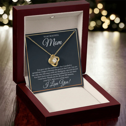To My Beautiful Mom Necklace - You Gave Me The Confidense - Giftinum