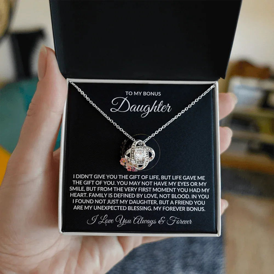 To My Bonus Daughter Necklace - Gift of Life - Giftinum