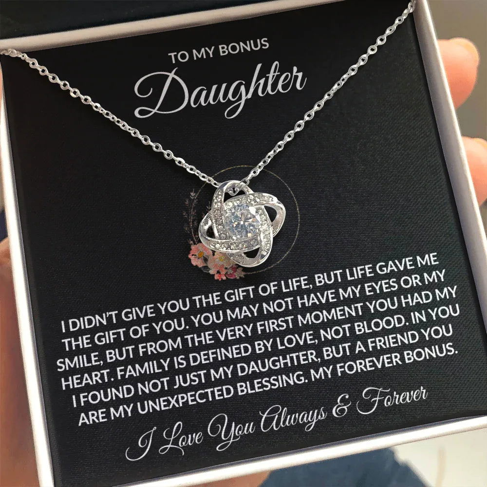To My Bonus Daughter Necklace - Gift of Life - Giftinum