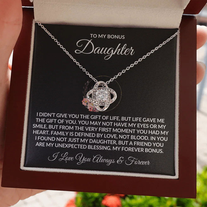 To My Bonus Daughter Necklace - Gift of Life - Giftinum