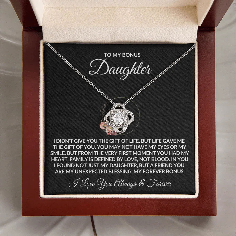 To My Bonus Daughter Necklace - Gift of Life - Giftinum