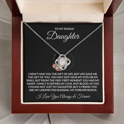 To My Bonus Daughter Necklace - Gift of Life - Giftinum
