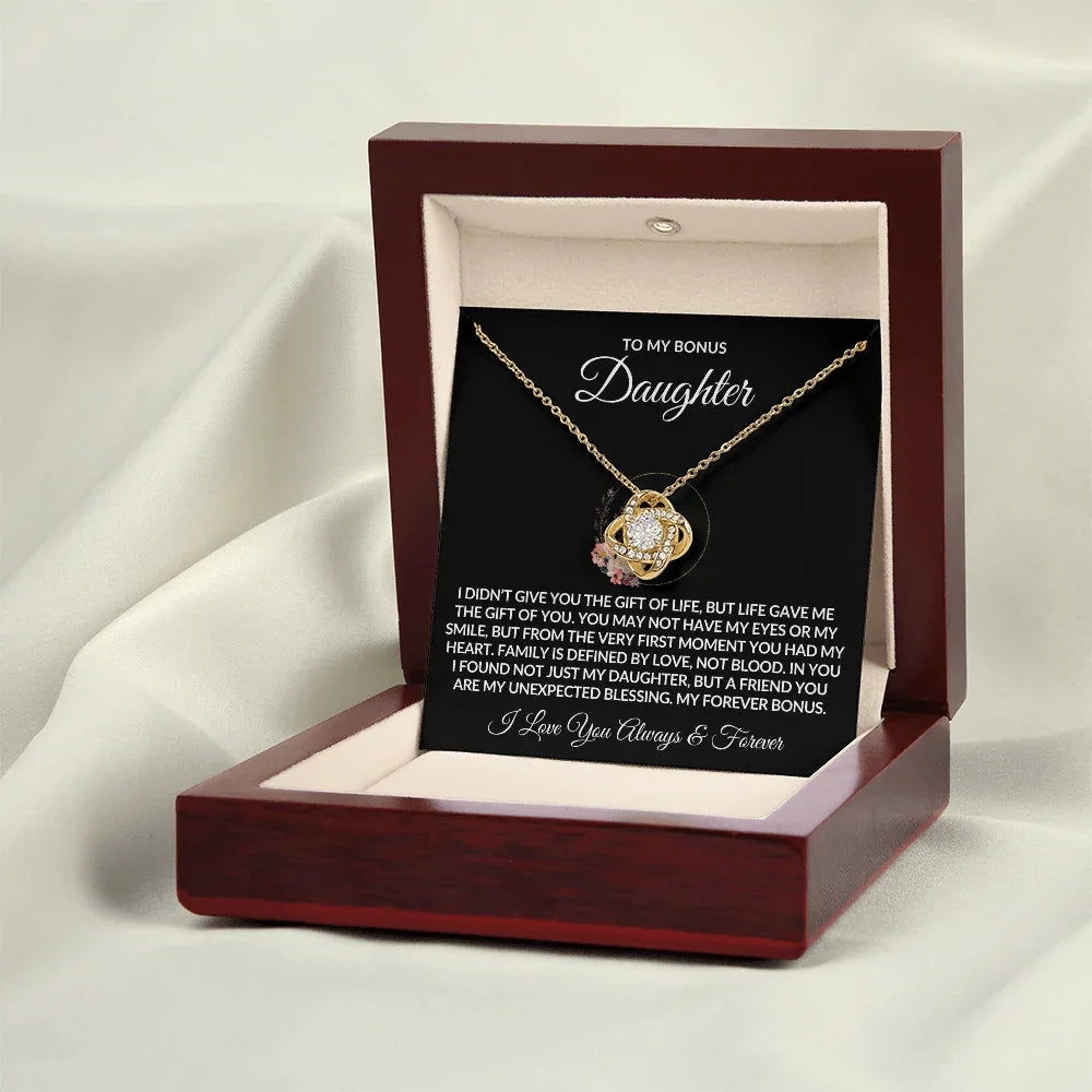 To My Bonus Daughter Necklace - Gift of Life - Giftinum