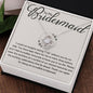 To My Bridesmaid Necklace - I could not imagaine - Giftinum