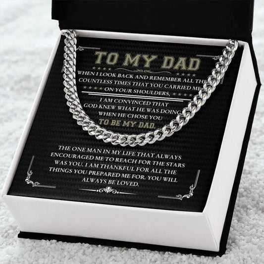 To My Dad-Always Be Loved Cuban Link Chain - Giftinum