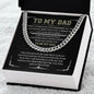 To My Dad-Always Be Loved Cuban Link Chain - Giftinum
