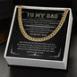To My Dad-Always Be Loved Cuban Link Chain - Giftinum