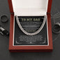To My Dad-Always Be Loved Cuban Link Chain - Giftinum