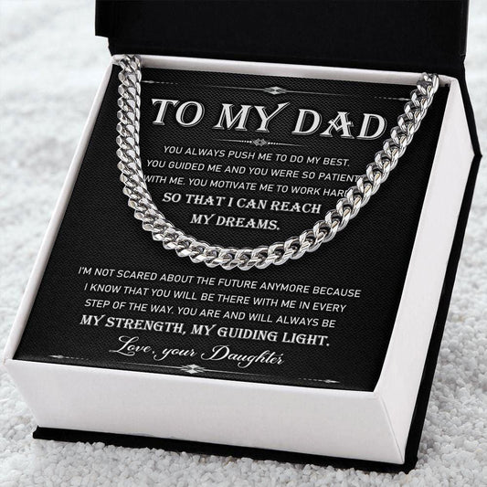 To My Dad - My Dreams Cuban Link Chain - Giftinum