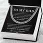 To My Dad - My Dreams Cuban Link Chain - Giftinum