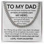 To My Dad - My Guiding Light Cuban Link Chain - Giftinum