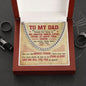 To My Dad - Strong In Heart Cuban Link Chain - Giftinum
