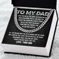 To My Dad - Warm Smile Cuban Link Chain - Giftinum