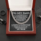 To My Dad - Warm Smile Cuban Link Chain - Giftinum