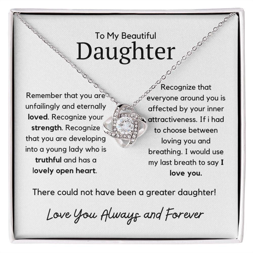 To My Daughter - Remember that you are unfailingly 14K White Gold Finish / Two-Toned Box Jewelry Giftinum