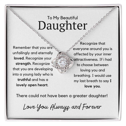 To My Daughter - Remember that you are unfailingly 14K White Gold Finish / Two-Toned Box Jewelry Giftinum