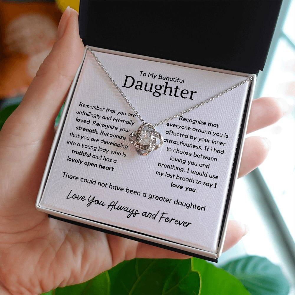 To My Daughter - Remember that you are unfailingly 14K White Gold Finish / Two-Toned Box Jewelry Giftinum