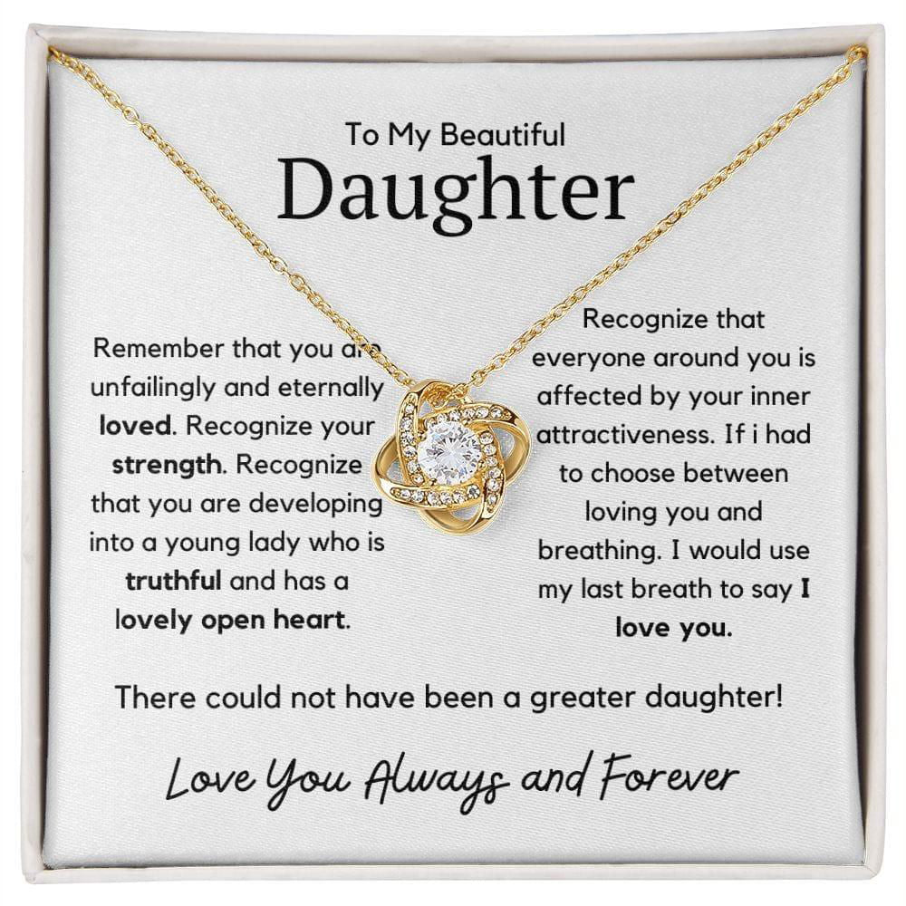 To My Daughter - Remember that you are unfailingly 18K Yellow Gold Finish / Two-Toned Box Jewelry Giftinum