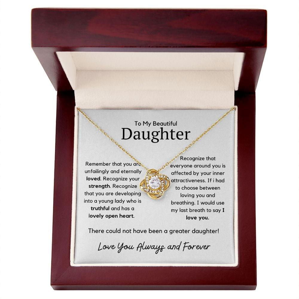 To My Daughter - Remember that you are unfailingly 18K Yellow Gold Finish / Luxury Box w/LED Jewelry Giftinum