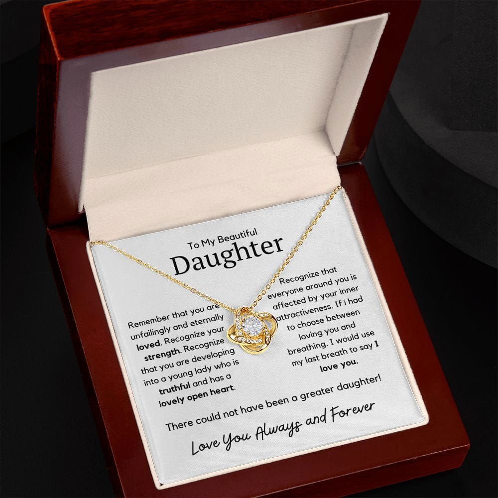 To My Daughter - Remember that you are unfailingly 14K White Gold Finish / Two-Toned Box Jewelry Giftinum