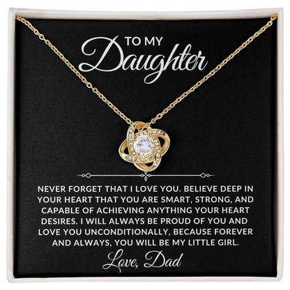 To My Daughter Necklace - Always Proud Of You - Giftinum