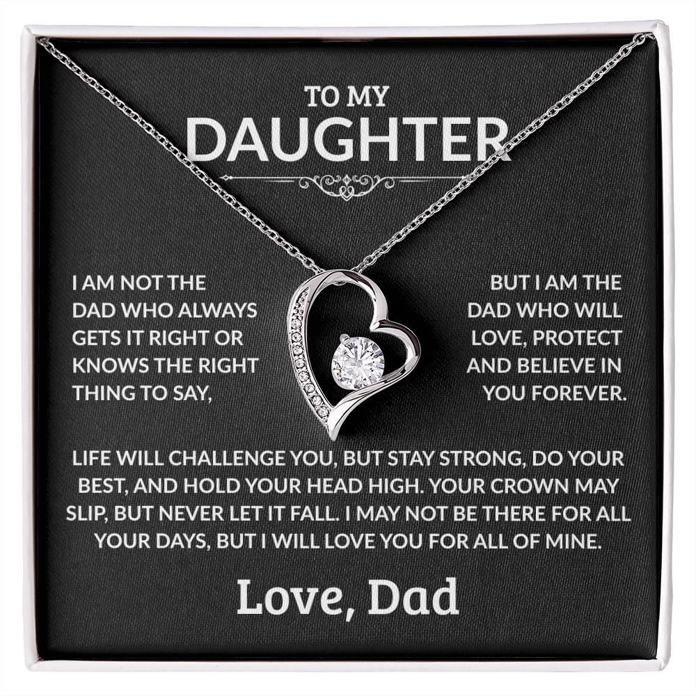 To My Daughter Necklace - I Am Not The Dad - Giftinum