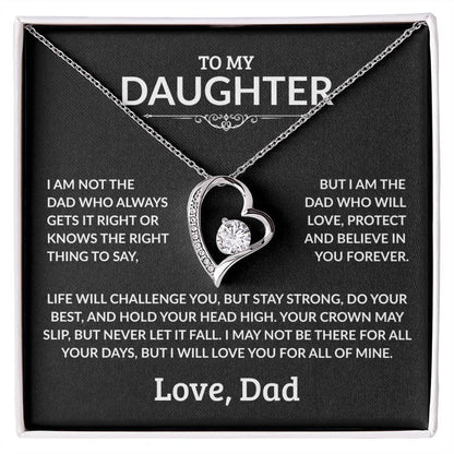 To My Daughter Necklace - I Am Not The Dad - Giftinum
