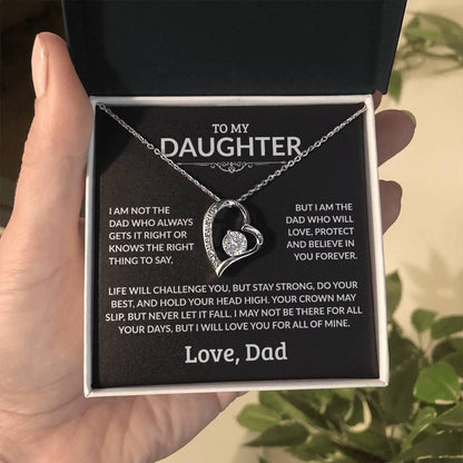To My Daughter Necklace - I Am Not The Dad - Giftinum