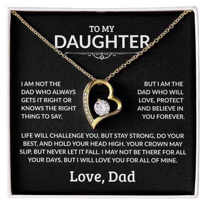 To My Daughter Necklace - I Am Not The Dad - Giftinum